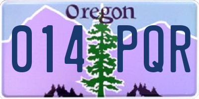 OR license plate 014PQR
