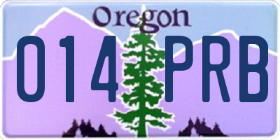 OR license plate 014PRB