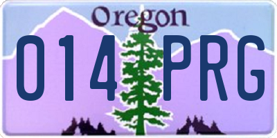 OR license plate 014PRG