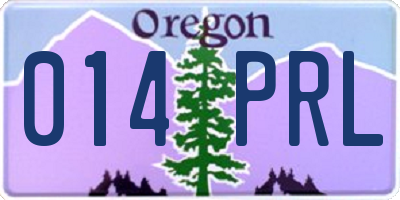 OR license plate 014PRL