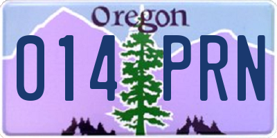 OR license plate 014PRN