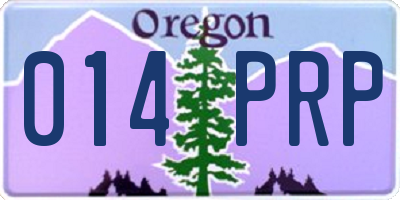 OR license plate 014PRP