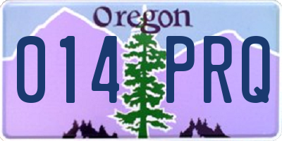 OR license plate 014PRQ