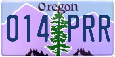 OR license plate 014PRR