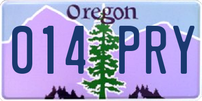 OR license plate 014PRY