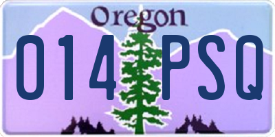 OR license plate 014PSQ