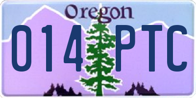 OR license plate 014PTC