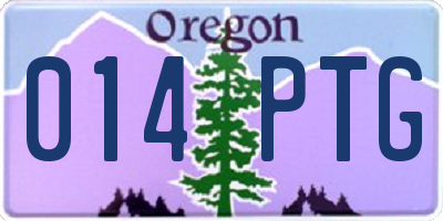 OR license plate 014PTG