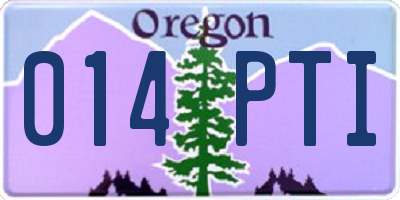OR license plate 014PTI