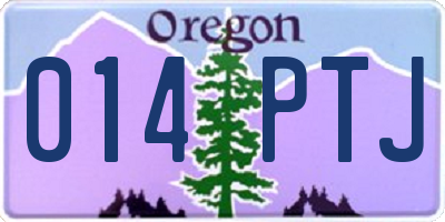 OR license plate 014PTJ