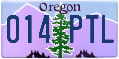 OR license plate 014PTL