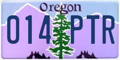 OR license plate 014PTR