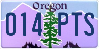 OR license plate 014PTS