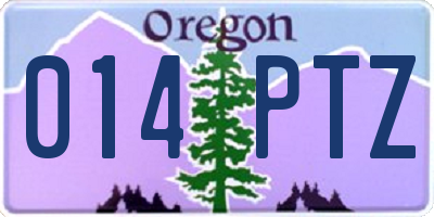 OR license plate 014PTZ