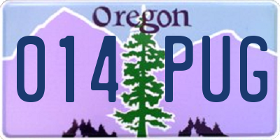 OR license plate 014PUG