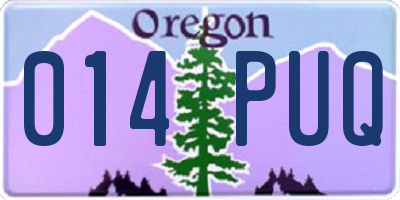 OR license plate 014PUQ