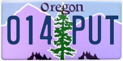OR license plate 014PUT
