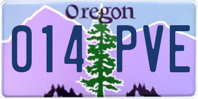 OR license plate 014PVE