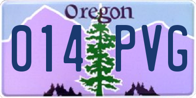 OR license plate 014PVG