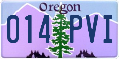 OR license plate 014PVI