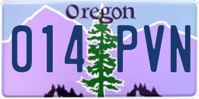 OR license plate 014PVN