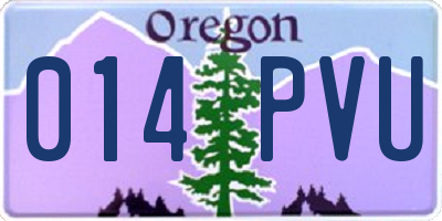 OR license plate 014PVU