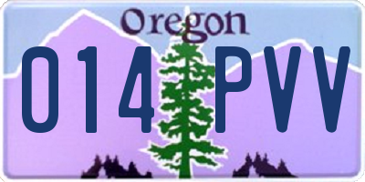 OR license plate 014PVV