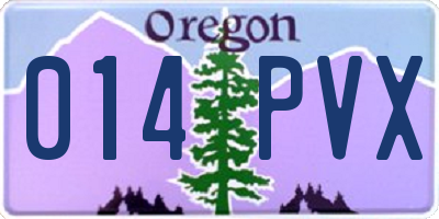 OR license plate 014PVX