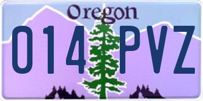 OR license plate 014PVZ