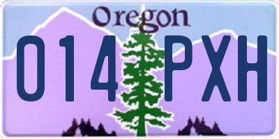 OR license plate 014PXH