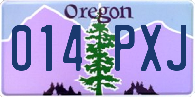 OR license plate 014PXJ