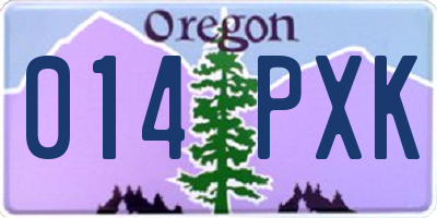 OR license plate 014PXK