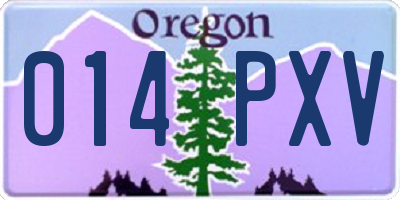 OR license plate 014PXV