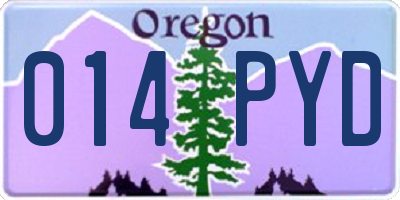 OR license plate 014PYD