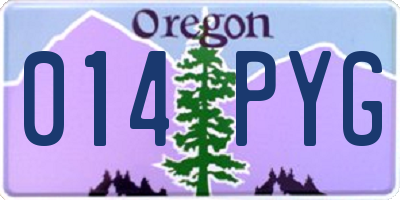 OR license plate 014PYG