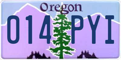 OR license plate 014PYI