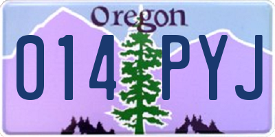 OR license plate 014PYJ