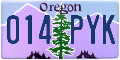 OR license plate 014PYK
