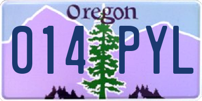 OR license plate 014PYL