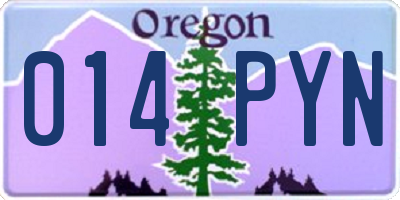 OR license plate 014PYN