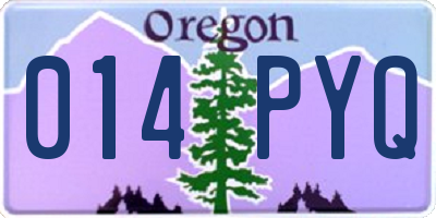 OR license plate 014PYQ