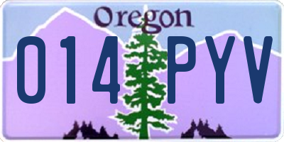 OR license plate 014PYV