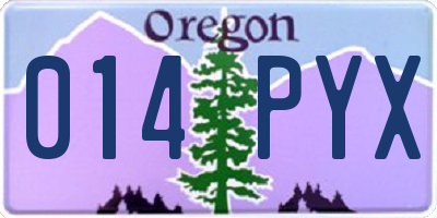 OR license plate 014PYX