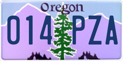 OR license plate 014PZA