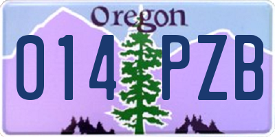 OR license plate 014PZB