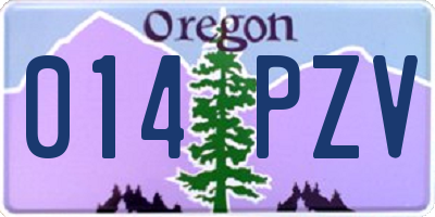 OR license plate 014PZV