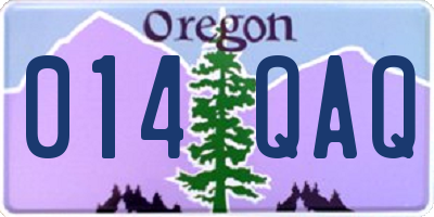 OR license plate 014QAQ