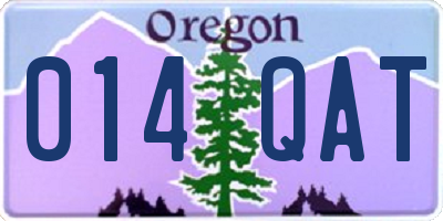 OR license plate 014QAT