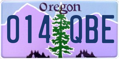 OR license plate 014QBE