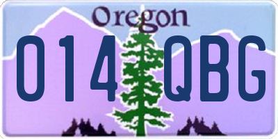 OR license plate 014QBG